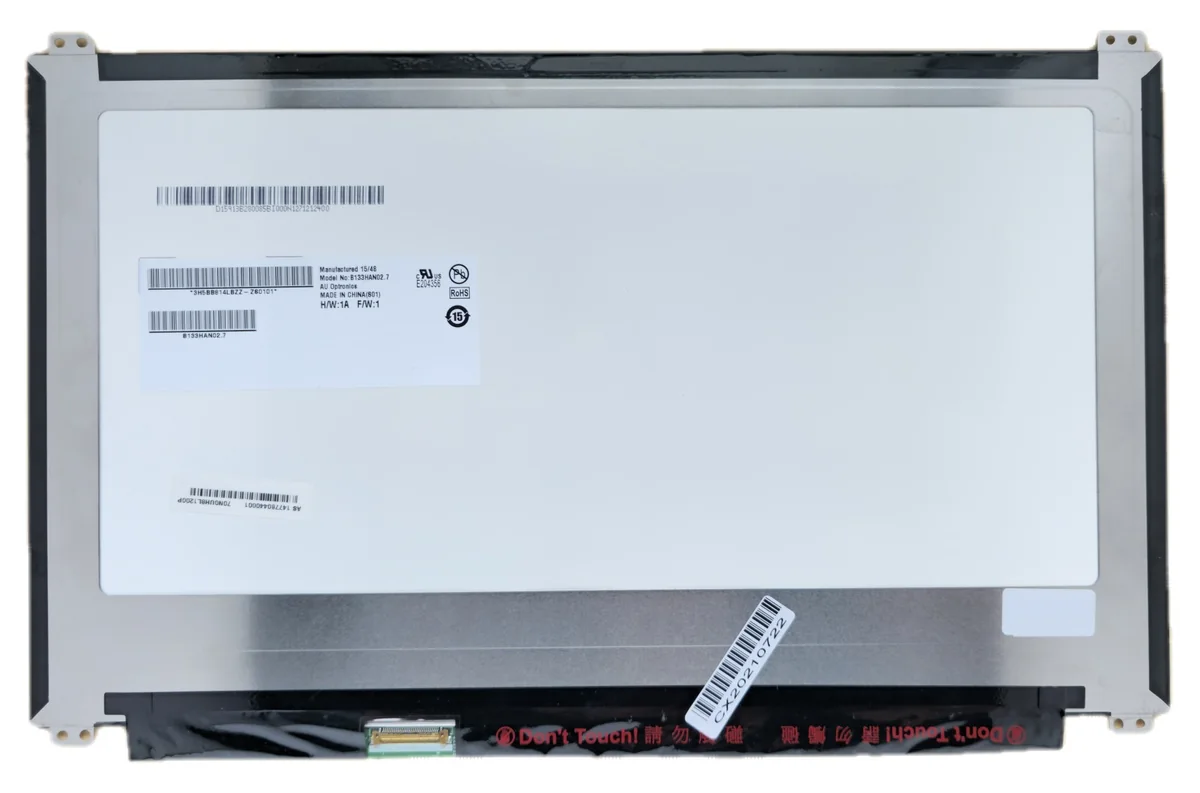 13.3" 30 pin Slim LED Laptop Screen With Bottom Right Connector (Resol